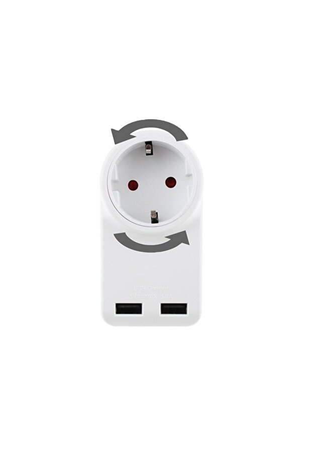 USB Extension Socket with Manual Rotation - 2