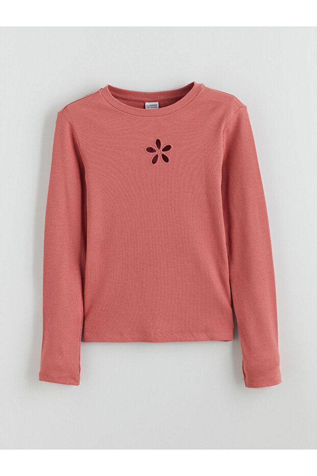 Crew Neck Printed Girl's T-Shirt