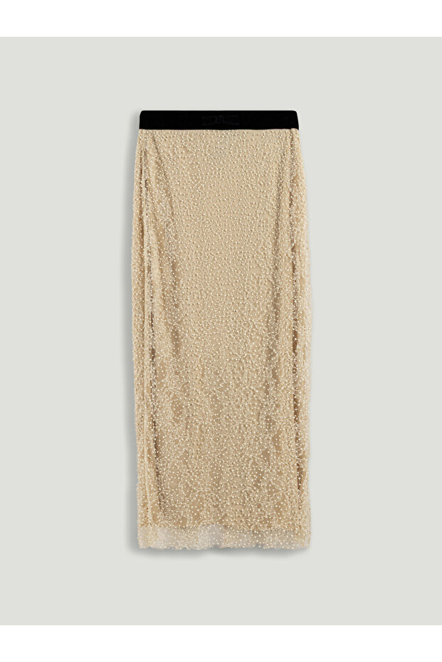 İnci İşlemeli Maxi Etek - 4