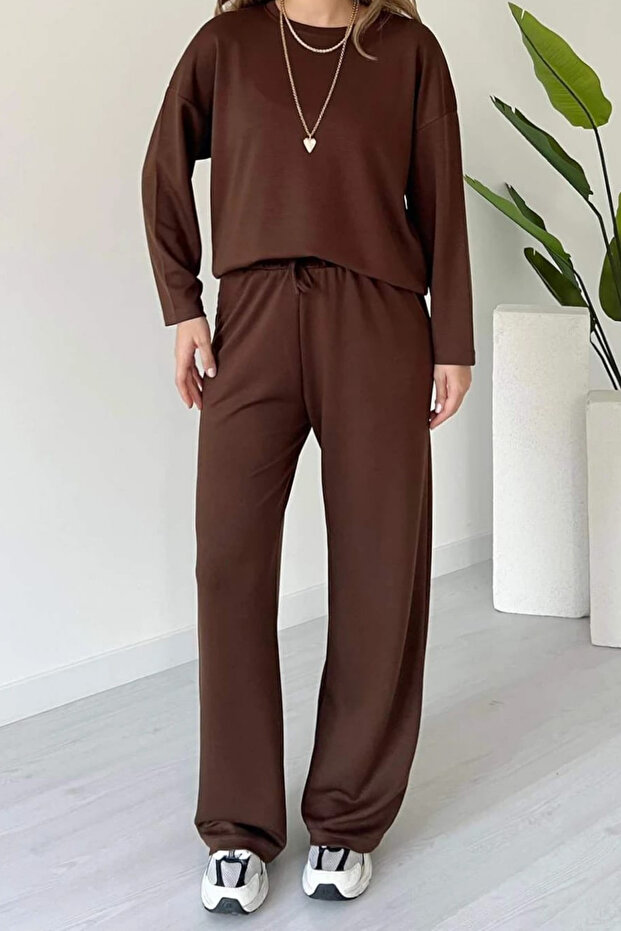Women's Crew Neck Long Sleeve Modal Set 1109