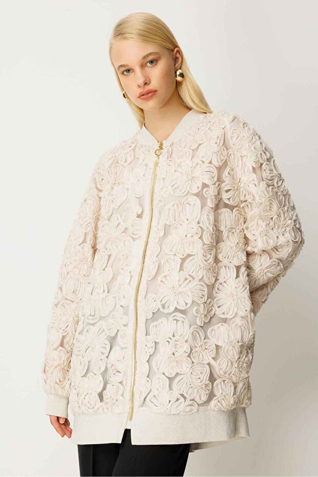 ÇİÇEK DESENLİ CEKET - 1