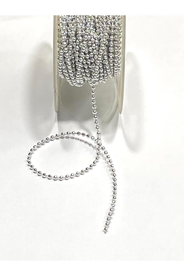 Ribbon Pearl 2 mm / Decorative Pearl / 5 Meters Silver