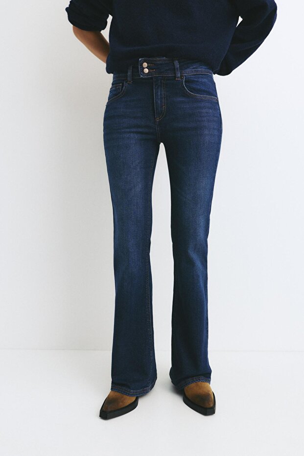 Düşük bel bootcut jean - 5