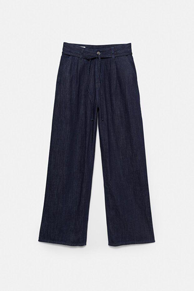 Kemerli düz kesim jean - 7