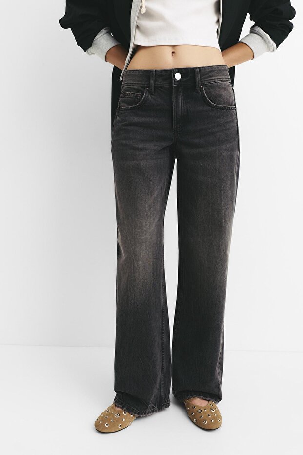 Düz kesim düşük bel jean - 5