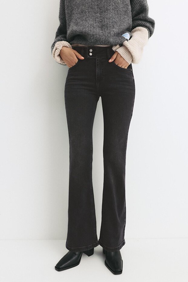 Düşük bel bootcut jean - 6