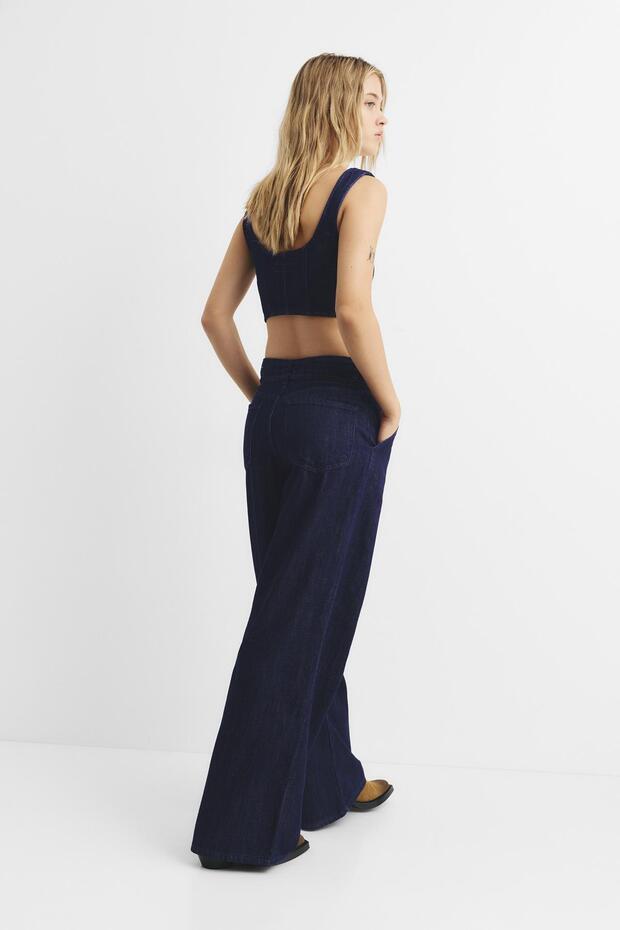 Kemerli düz kesim jean - 3