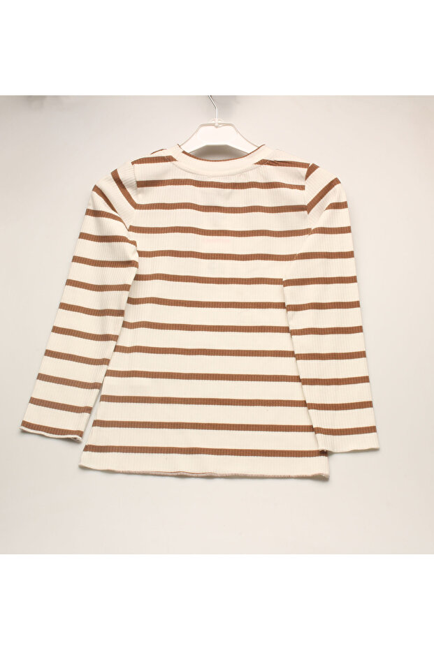 Brown Circular Necklace Striped Basic Body - 2