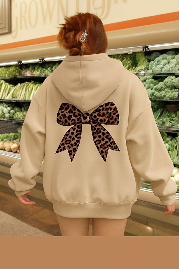 3-Ply Combed Cotton Ribbed Printed Unisex Hooded Sweatshirt