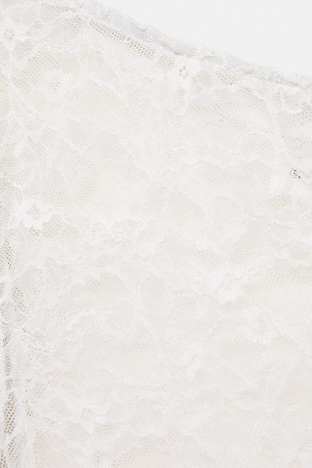 Asimetrik dantel bluz - 7