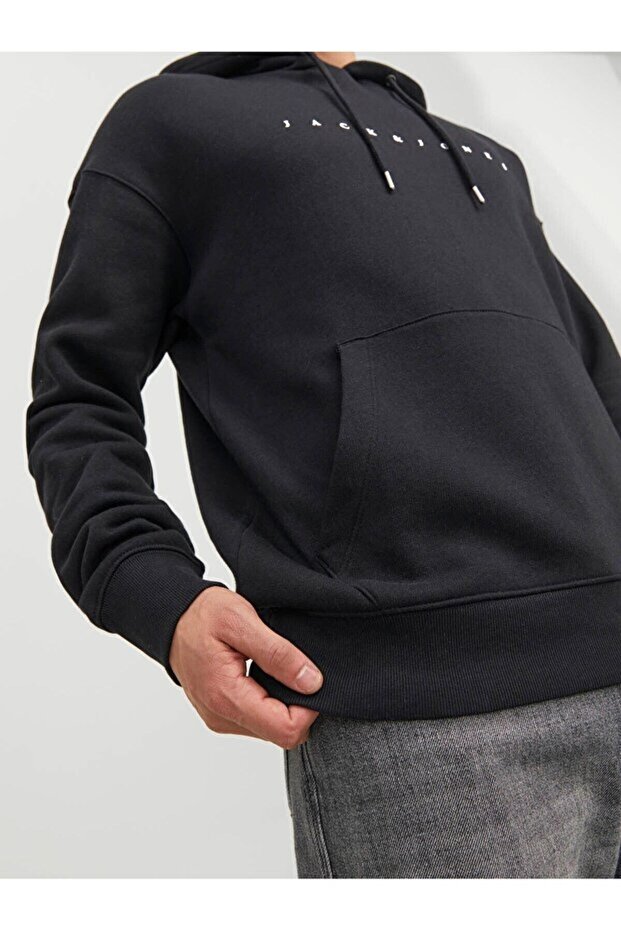 Jjestar Jj Sweat Hood Noos Erkek Sweat 12233972 Black - 5