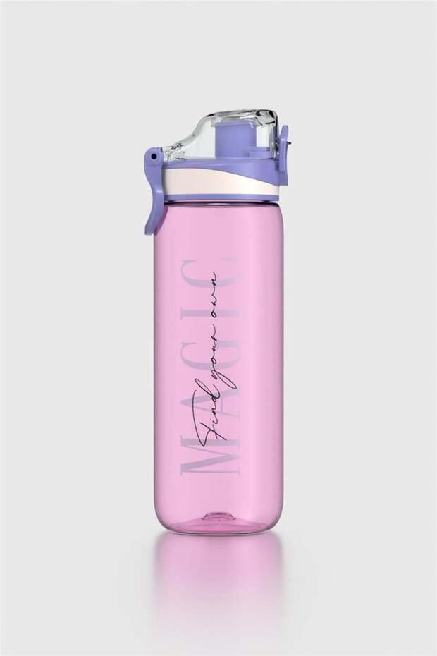 Trego Text Patterned 630 ml Tritan Flask 912155 Purple - 1