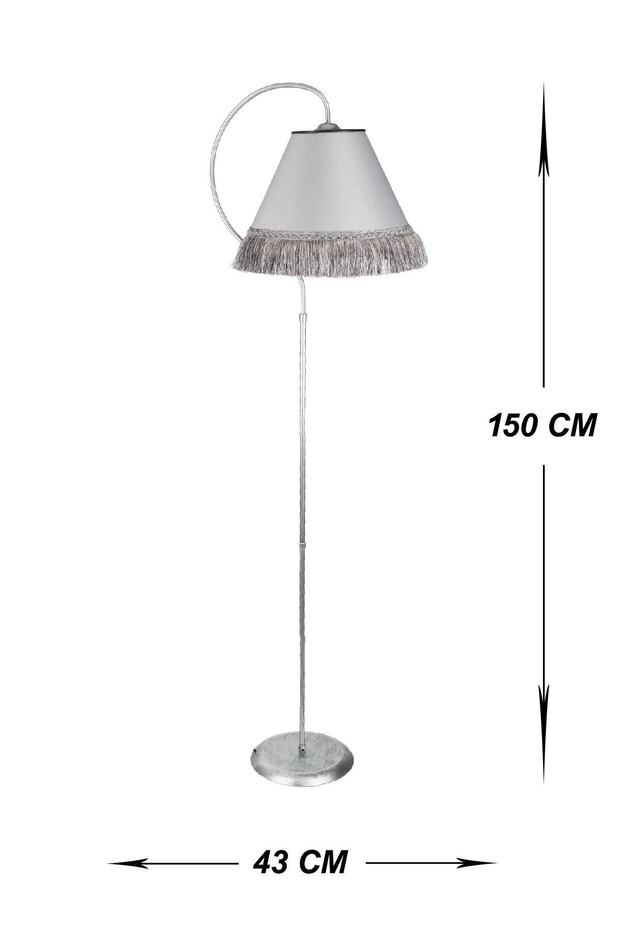 Lambader + Tekli Sarkıt -- Çise Set Siyah Gümüş Patine Abajur GRİ Şapka Bohem Tarzın Modern Hali - 5