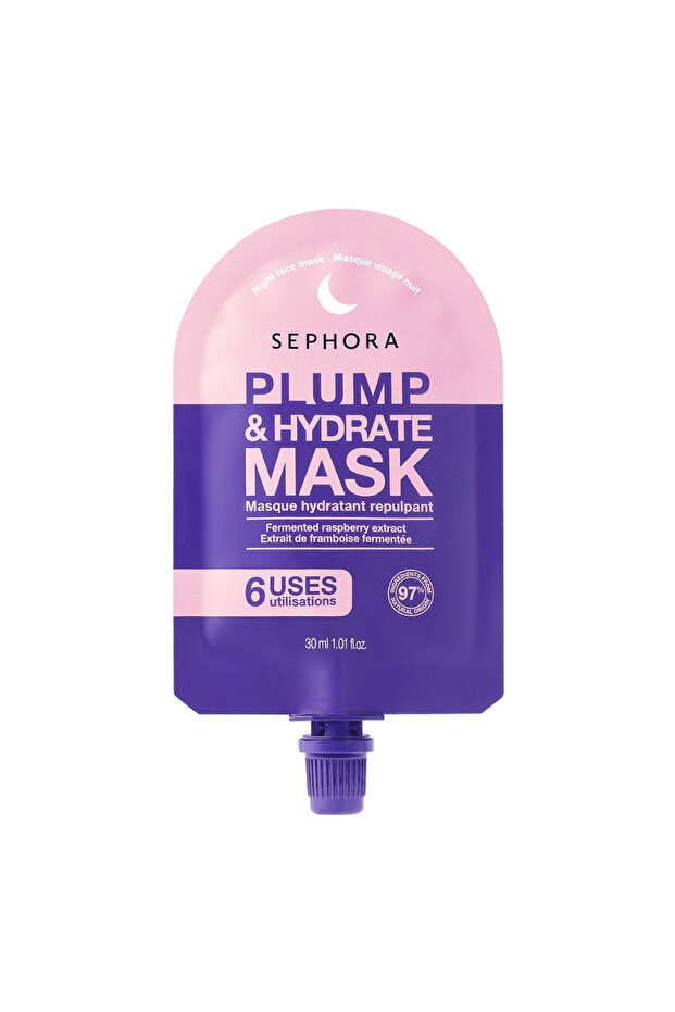 Night Face Masks Moisturizing Wrapping Gel Cream Texture 30 ml Raspberry Extract Elsbeauty