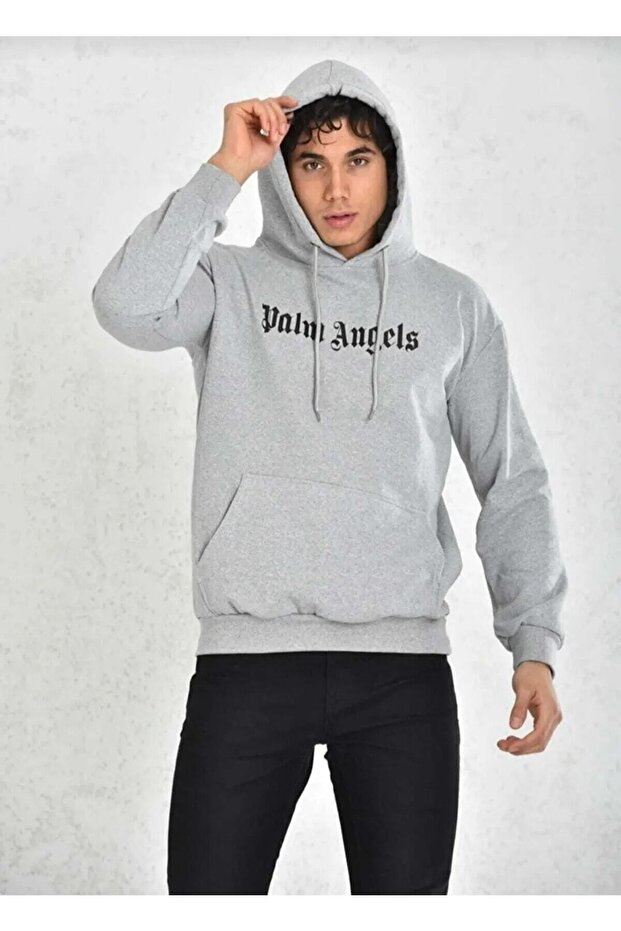 Unisex Palm Angels Printed Hooded Sweetshirt