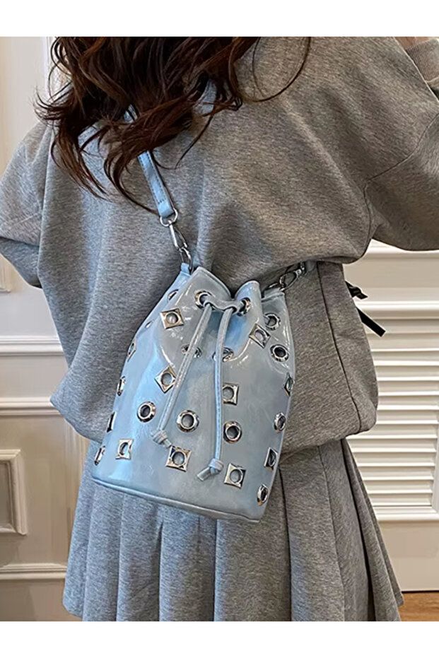 Rivetli Bucket Çanta - 5