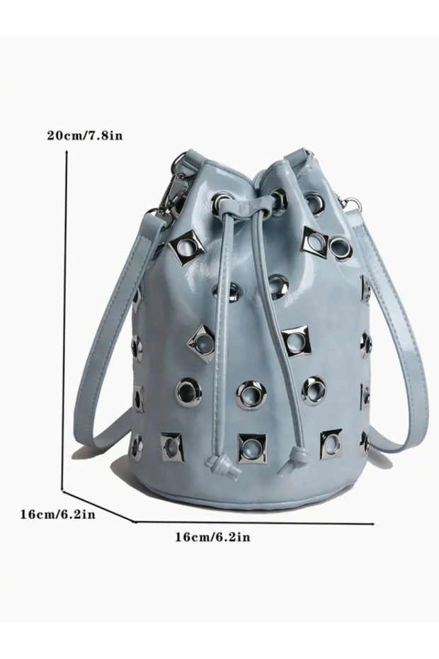 Rivetli Bucket Çanta - 7