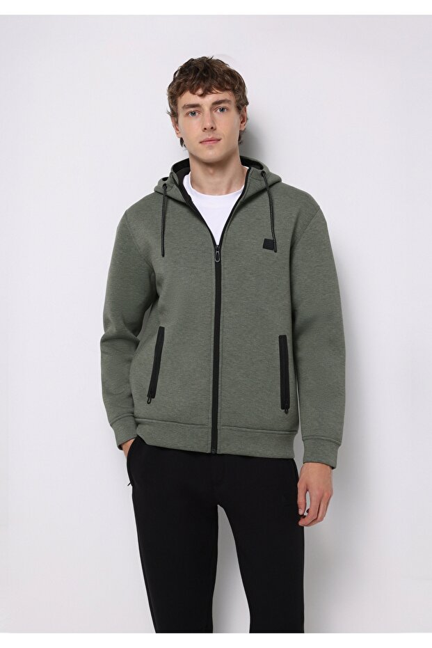 Regular Fit Erkek Yeşil Sweatshirt - 1