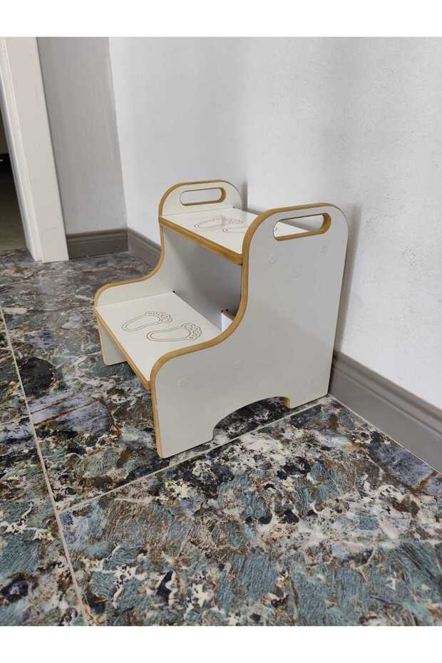 Montessori Basamak Tabure Çocuk Banyo Wc Lavabo Merdiven Yükseltici - 4