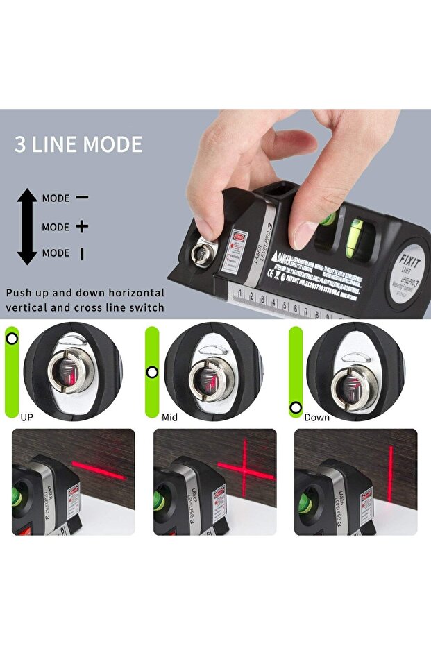 أداة قياس مستوى الليزر متعددة الأغراض 4 في 1 - 4