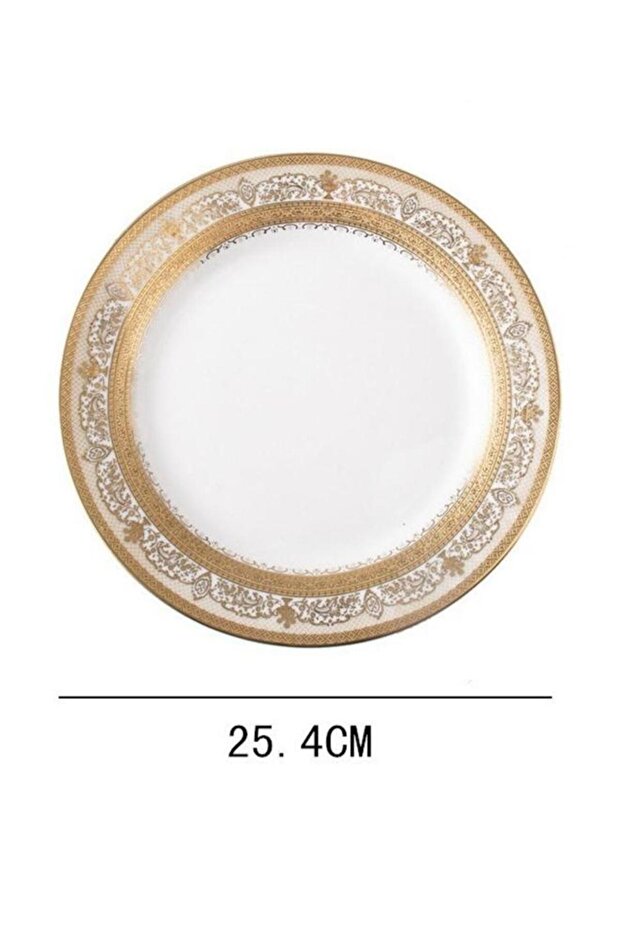 طقم أطباق عشاء سيراميكية مسطحة مكون من قطعتين، أدوات مائدة ريفية عصرية للمطبخ مصنوعة من البورسلين - 3