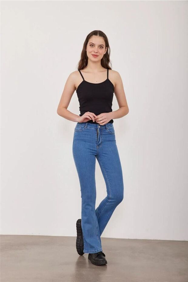 New Season//High Waist//Spanish Legs//Women's Denim Pants