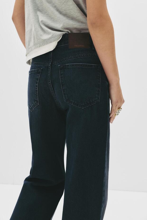 Yüksek bel straight fit jean - 5