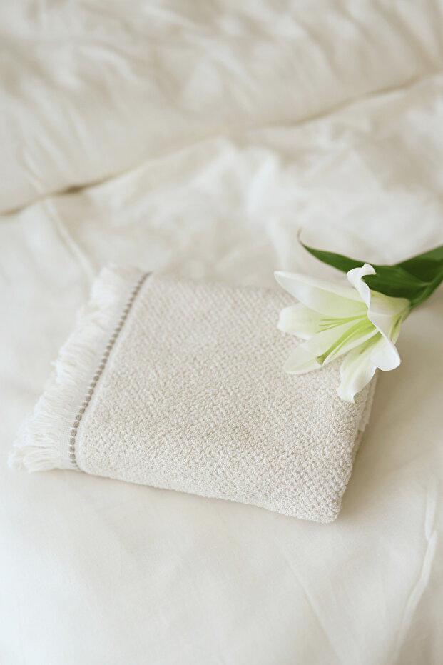 Travertine 100% Cotton Face Towel 50X90 Light Beige