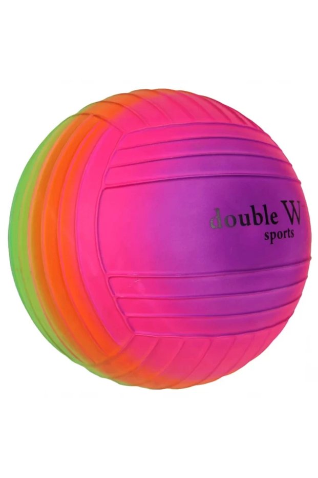 Double W Sports Rainbow Serrated Pvc Ball 23 cm