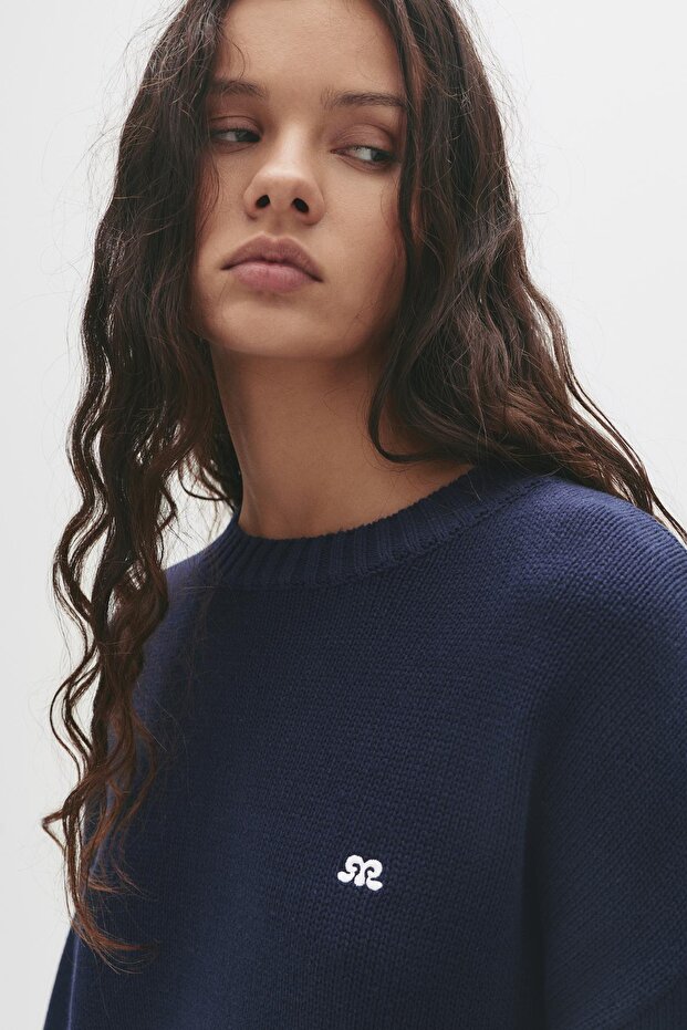 İşlemeli Logolu Kazak - 5