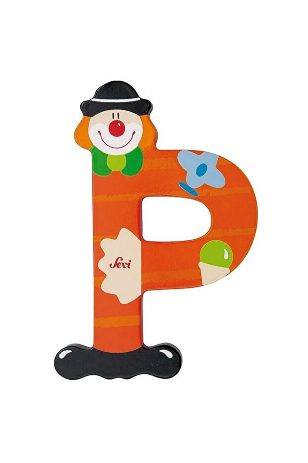 Clown Wooden Letter P