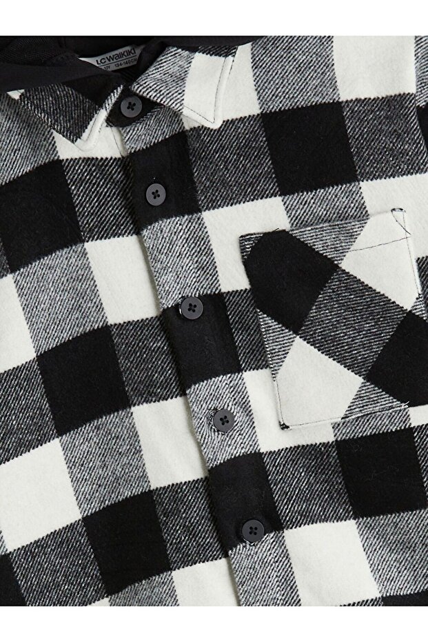 LCW Kids Kapüşonlu Ekose Erkek Çocuk Gömlek - 2