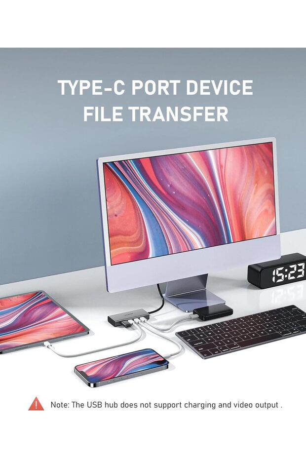 PULWTOP 4 Port USB C 3.0 Hub, USB Hub with 4 USB C 10 Gbps - 4