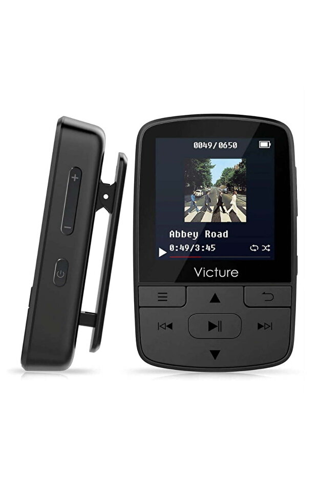 مشغل MP3 بسعة 8 جيجابايت وبلوتوث للجري يدعم حتى 128 جيجابايت باللون الأسود