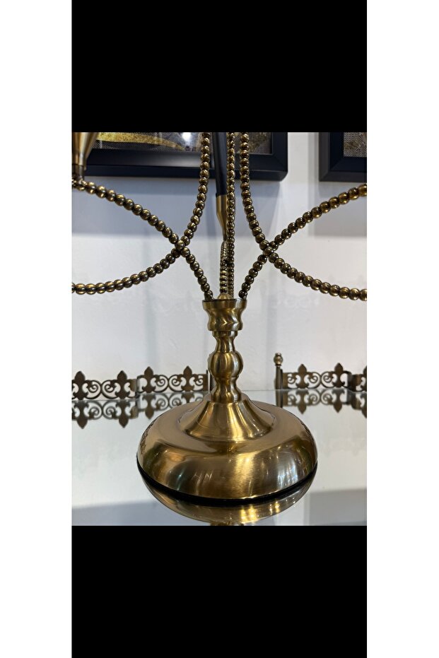 Gold 3'lü Şamdan - 3