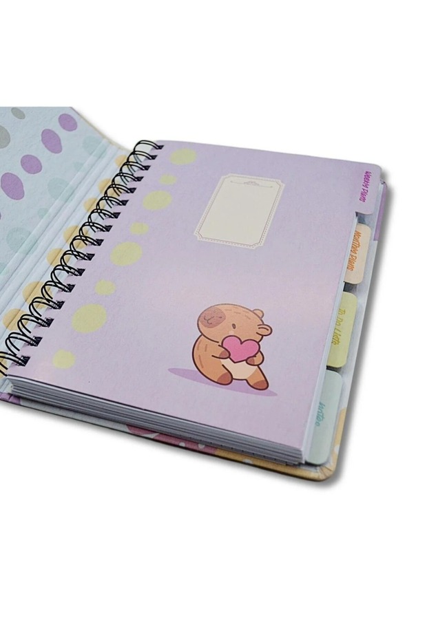 Gıpta Capybara A5 120 Sheets Hardcover Spiral Bound Planner Notebook with Elastic Closure (7827) - 3