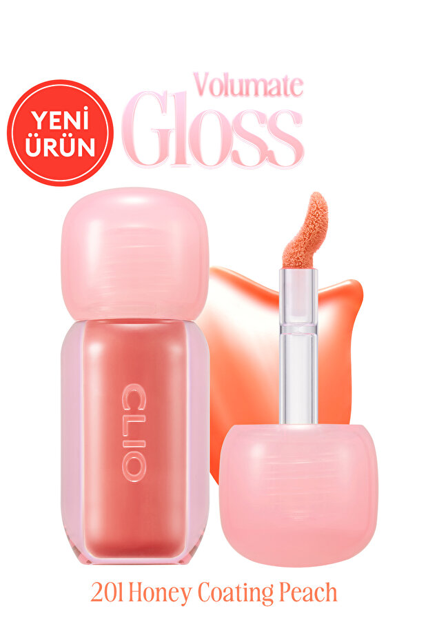 Pigmentli, Parlak Bitişli Dolgunlaştırıcı Lip Gloss Volumate Gloss 201 Honey Coating Peach - 1