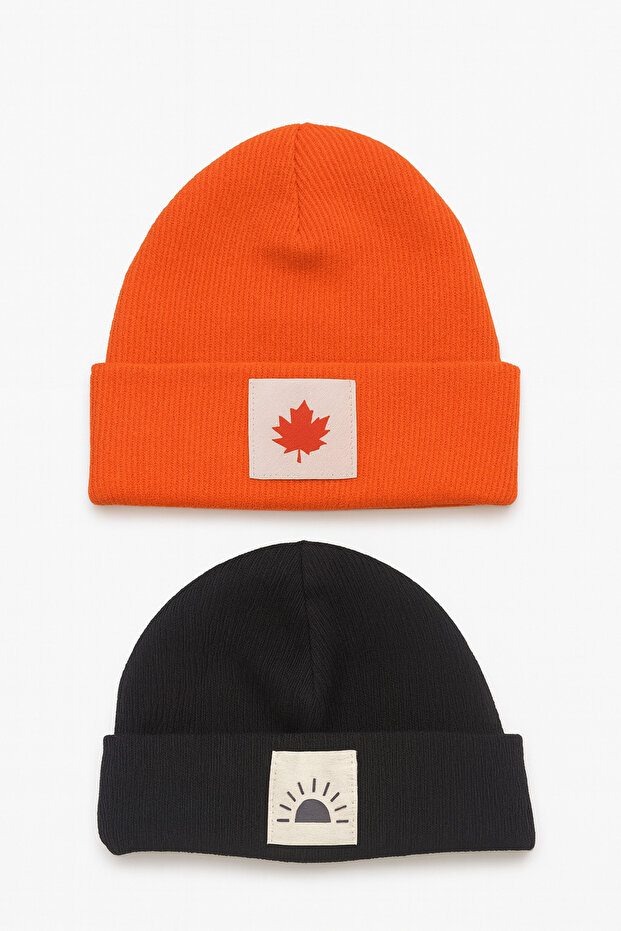 New 1-5 Years Old 2-Piece Ribbed Beanie Set