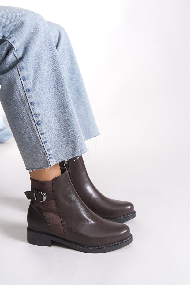 Giselnath Kadın Bot 0012070 Kahverengi Cilt - 1