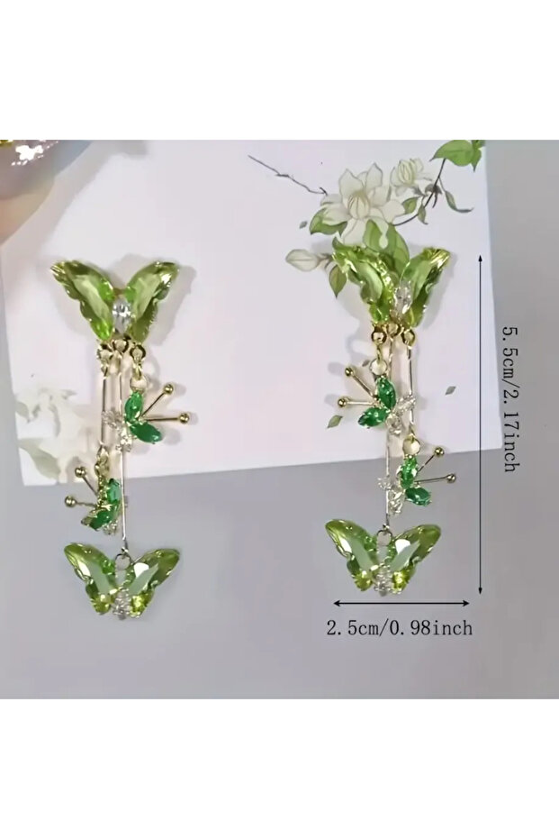 BUTTERFLY DANGLE EARRING - 4