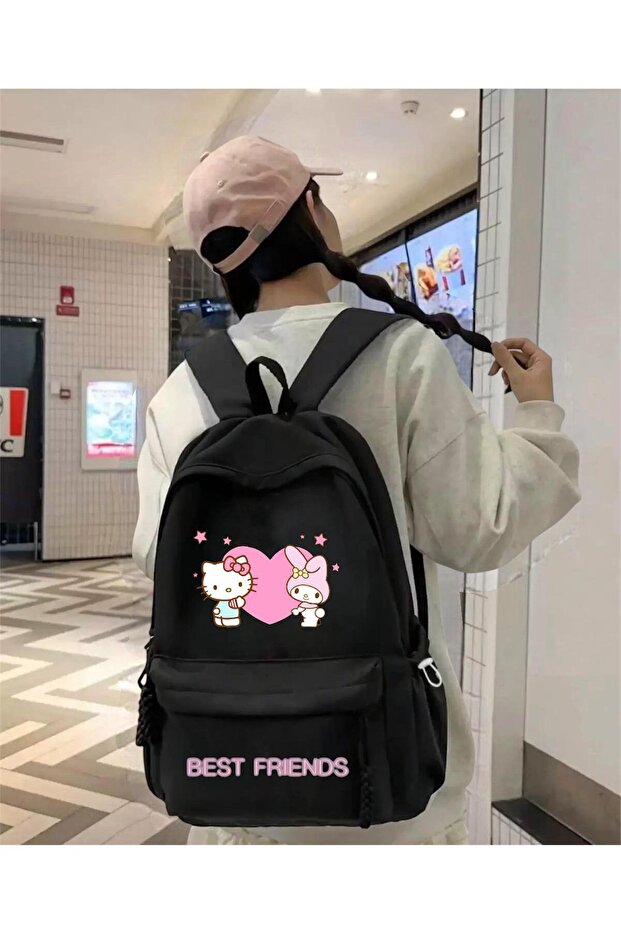 My Melody and Hello Kitty Best Friends Course, Tutoring, Study School Backpack