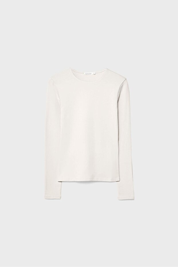 Basic uzun kollu tişört - 5