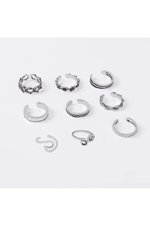 9 Pieces Stainless Steel Women's Toe Rings Set