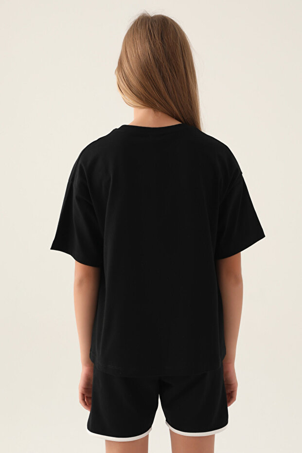 Κοριτσίστικο μαύρο μπλουζάκι - 4