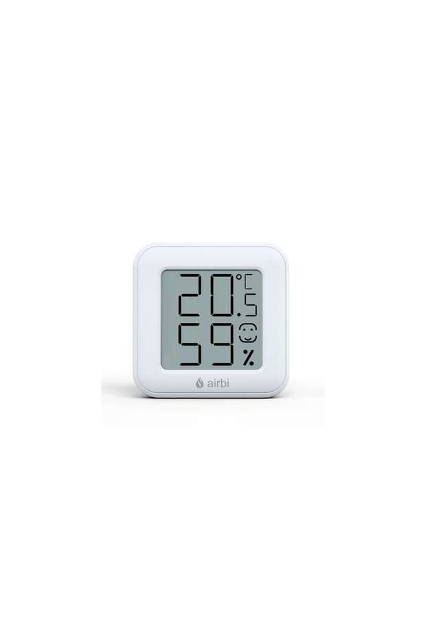 Digital Thermometer and Hygrometer for Room, LCD Screen, Memory, Expandable Magnet Stand, White, Air - 1