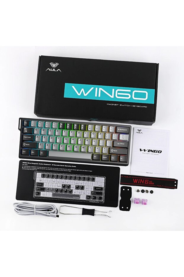 Win60 He Pro Manyetik Klavye Rapid Trigger Xingyi Switch 8000Hz RGB TKL Hot Swap Oyuncu Klavyes - 8