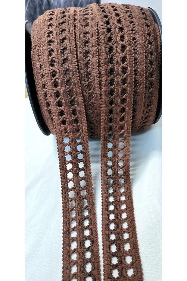 PAMUK KAHVE ÖRME ŞERİT - 1