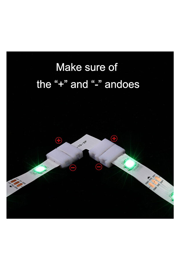 LED Strip Connector Solderless 3Pin 10mm L Shape T Shape LED Adapter Connector for WS2811 WS2812B SK - 5