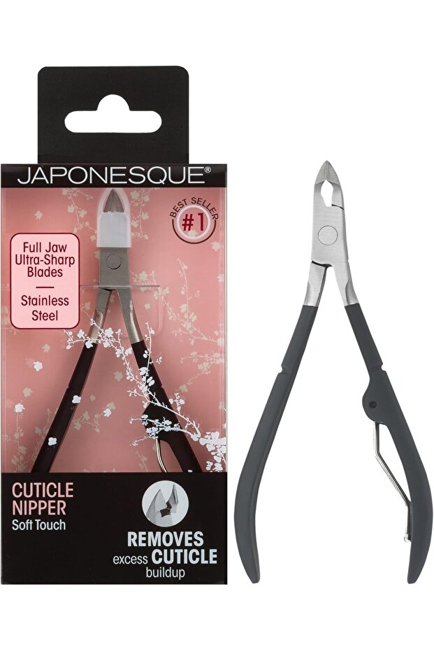 Cuticle Nipper – Full Jaw Stainless Steel Trimmer with Soft Touch Handle for Nails