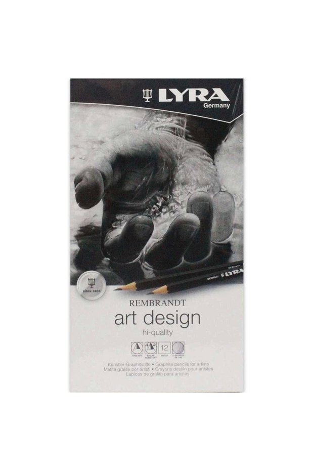 Supertrend Rembrandt Art Design Professional Grade Pencil Charcoal Sketch Drawing Set 12-Piece Metal Ku